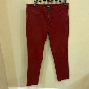 Express Men's Deep Red Chinos